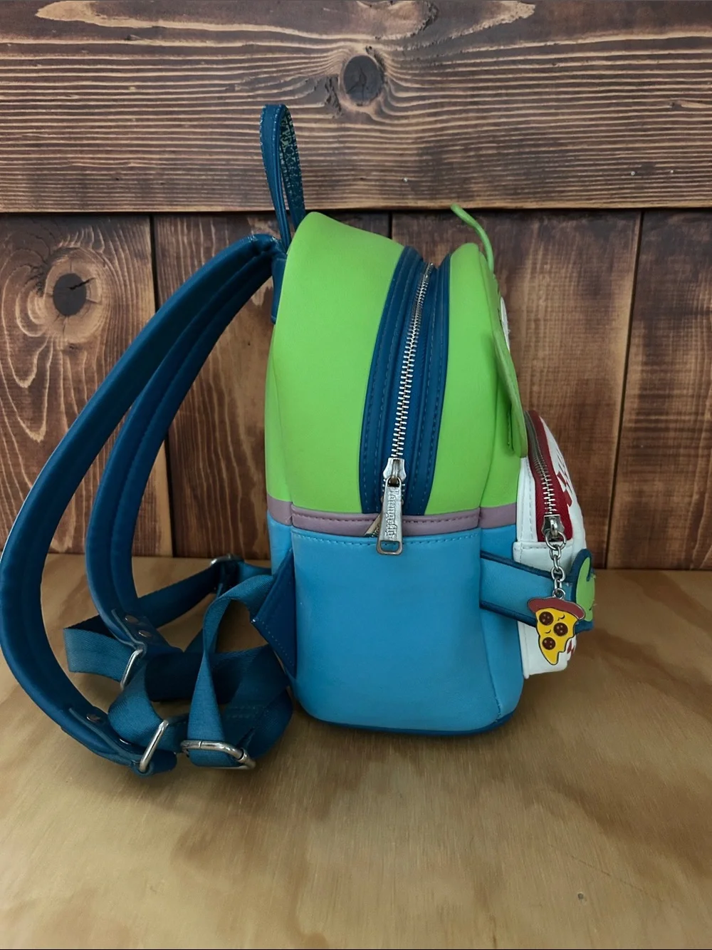 Loungefly Pixar Alien Mini Backpack - Green, Blue, White